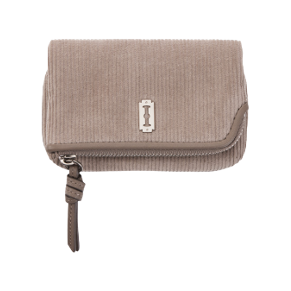 P0000FHX_K vunque Halfmoon Fold Corduroy Card Wallet Beige