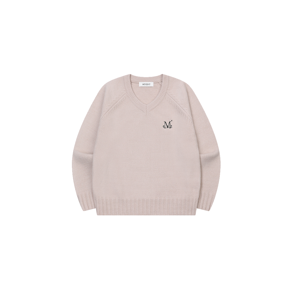 P0000BLR MUCENT Noar Raglan V-Neck Knit (3Color) Beige