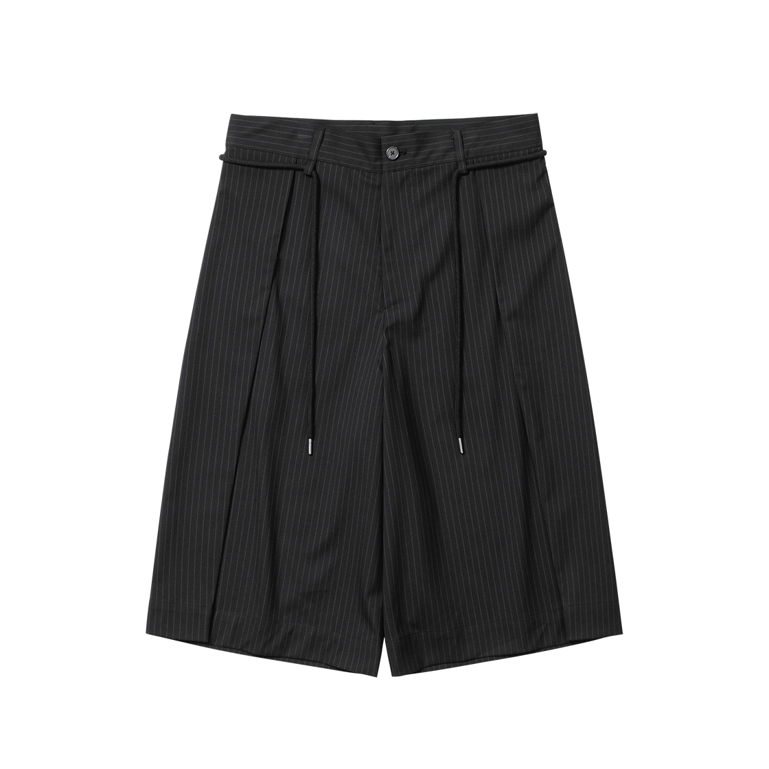 AJ262PT008BK AJOBYAJO One Tuck Stripe Bermuda Pants Black