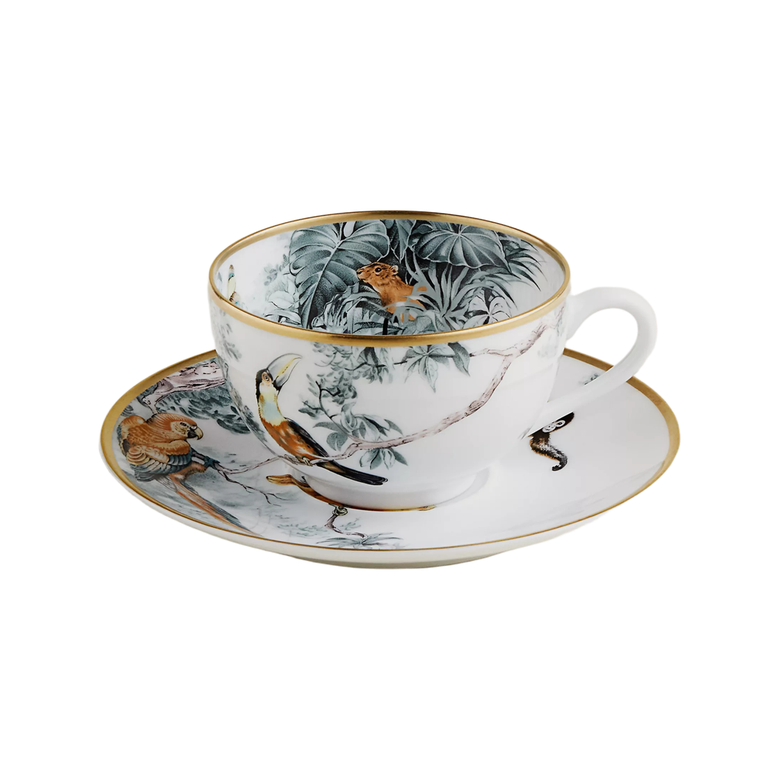 P038016P Hermes Carnets D’Equateur Tea Cup And Saucer (Set of 1)