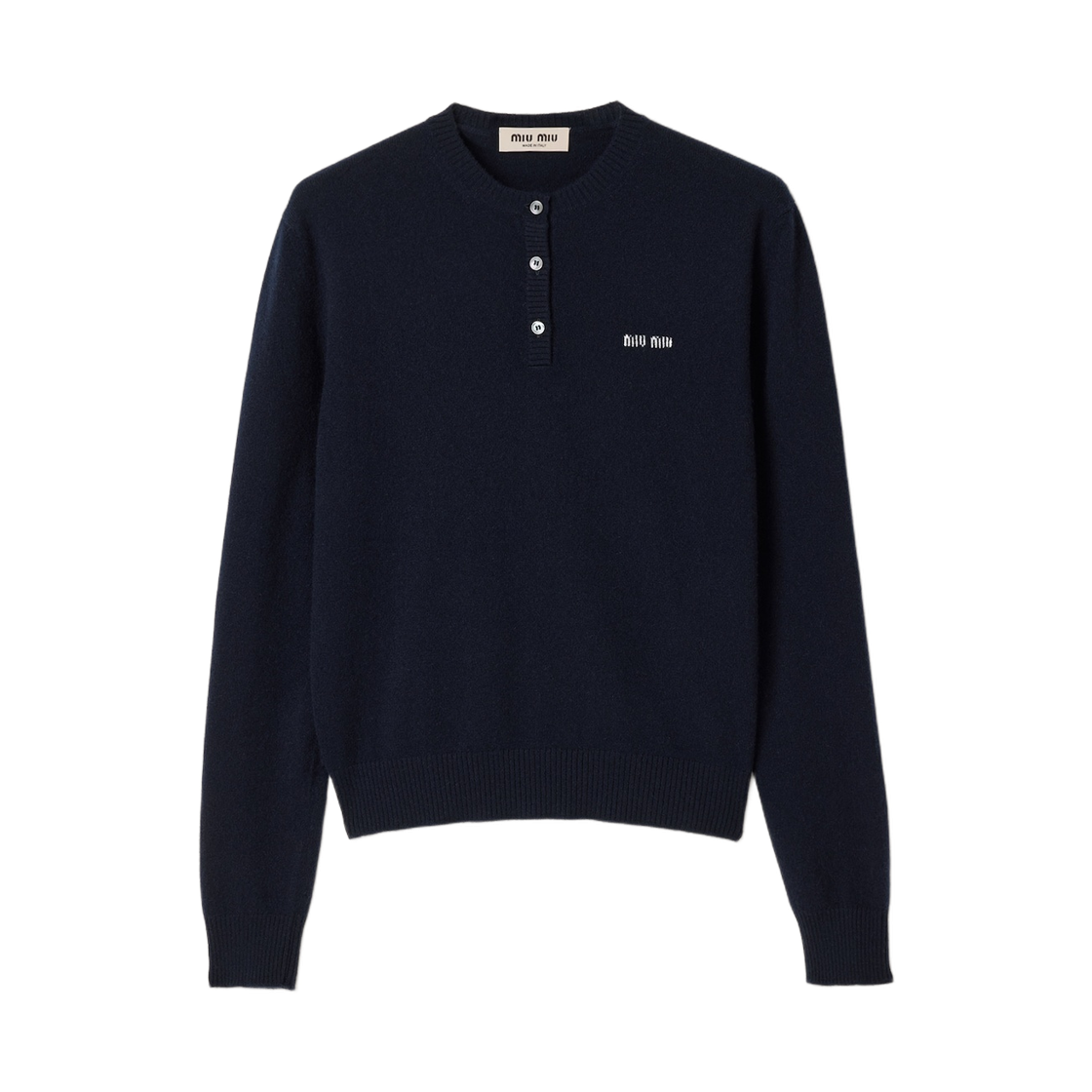 (W) 미우 미우 캐시미어 스웨터 네이비((W) Miu Miu Cashmere Sweater Navy)