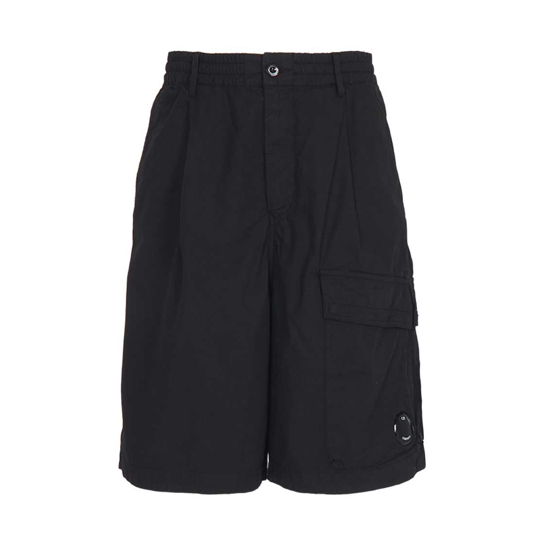 20CMBE127A110325G999 C.P. Company Stretch Sateen Cargo Lens Shorts Black - 26SS