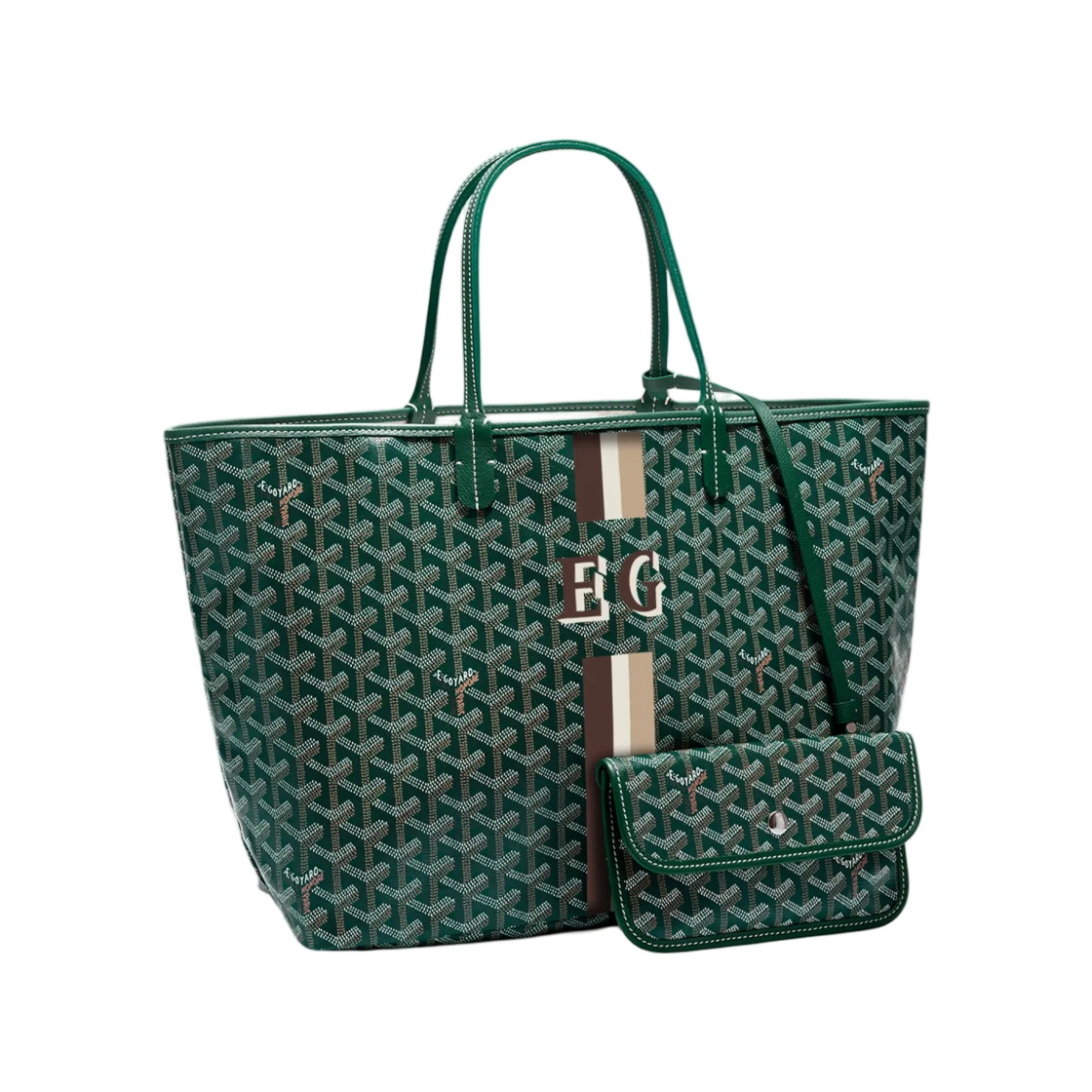 고야드 생루이 PM 백 스트라이프와 이니셜 그레이 (크로 포함)(Goyard Saint Louis PM Bag Stripes and Initials Grey (with Croc)) - 2