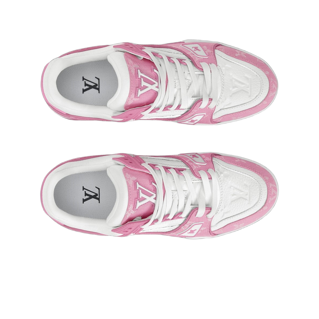 (W) 루이비통 LV 트레이너 스니커즈 로즈((W) Louis Vuitton LV Trainer Sneakers Rose) - 2