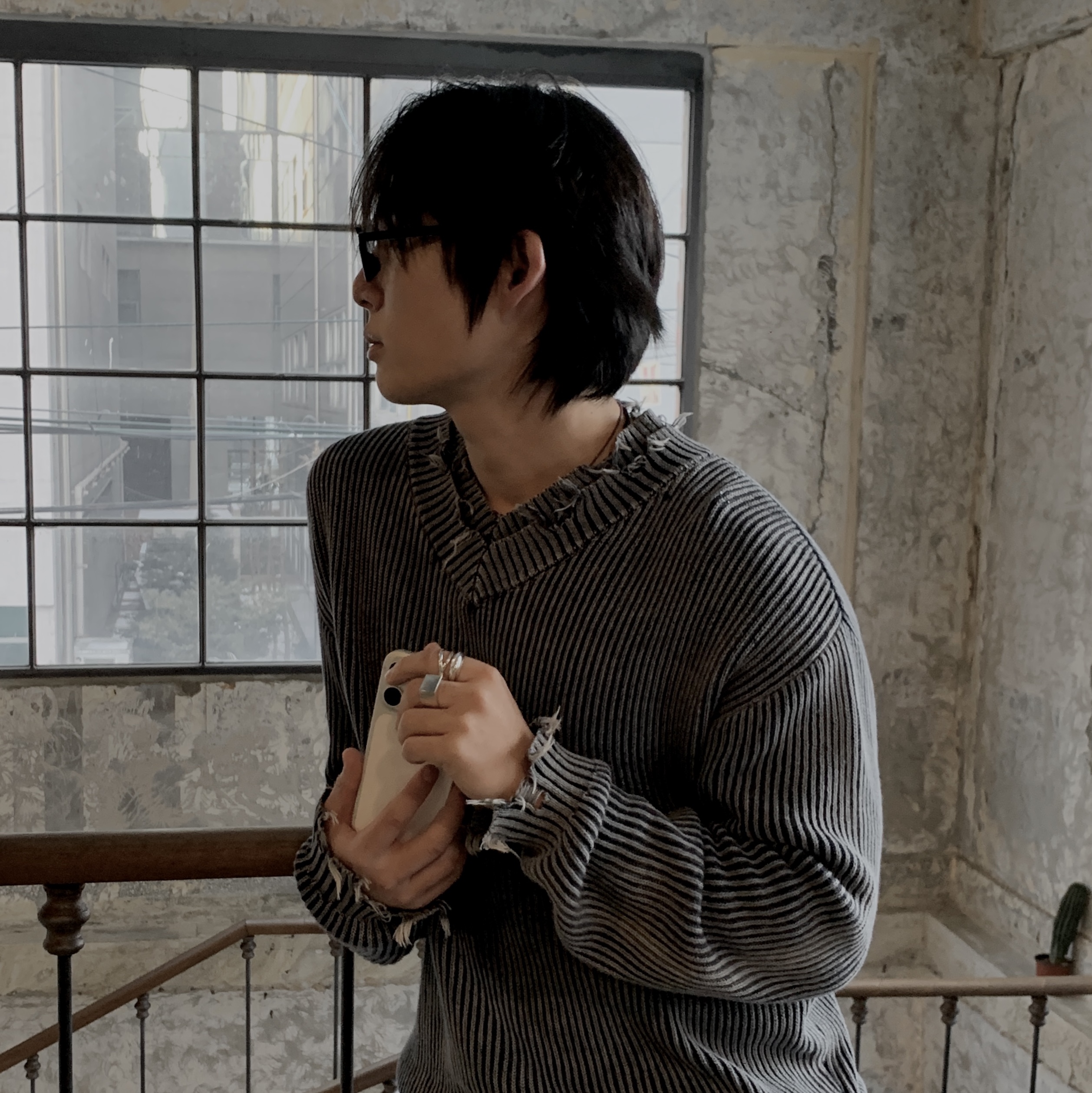 Undermycar Mu.Ac.04 - 925 Silver Ring, Undermycar Mu.Ac.12 - 925 Silver Ring 착용 스타일 - 2