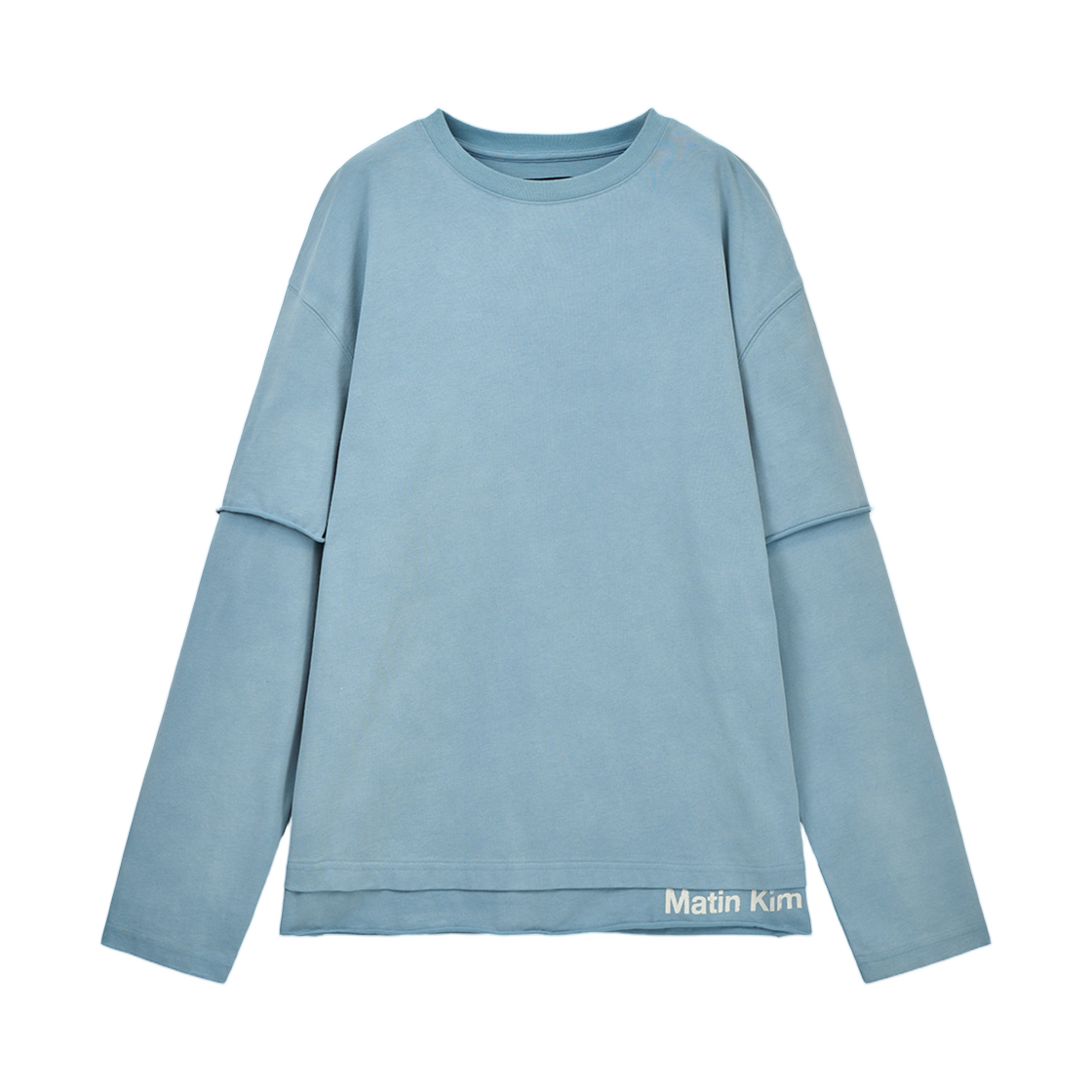 마뗑킴 스프레이 이펙트 레이어드 탑 라이트 블루(Matin Kim Spray Effect Layered Top In Light Blue) - 1