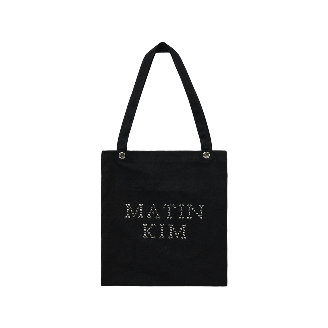 마뗑킴 마틴 로고 스터드 에코백 블랙(Matin Kim Matin Logo Stud Ecobag In Black) - 1