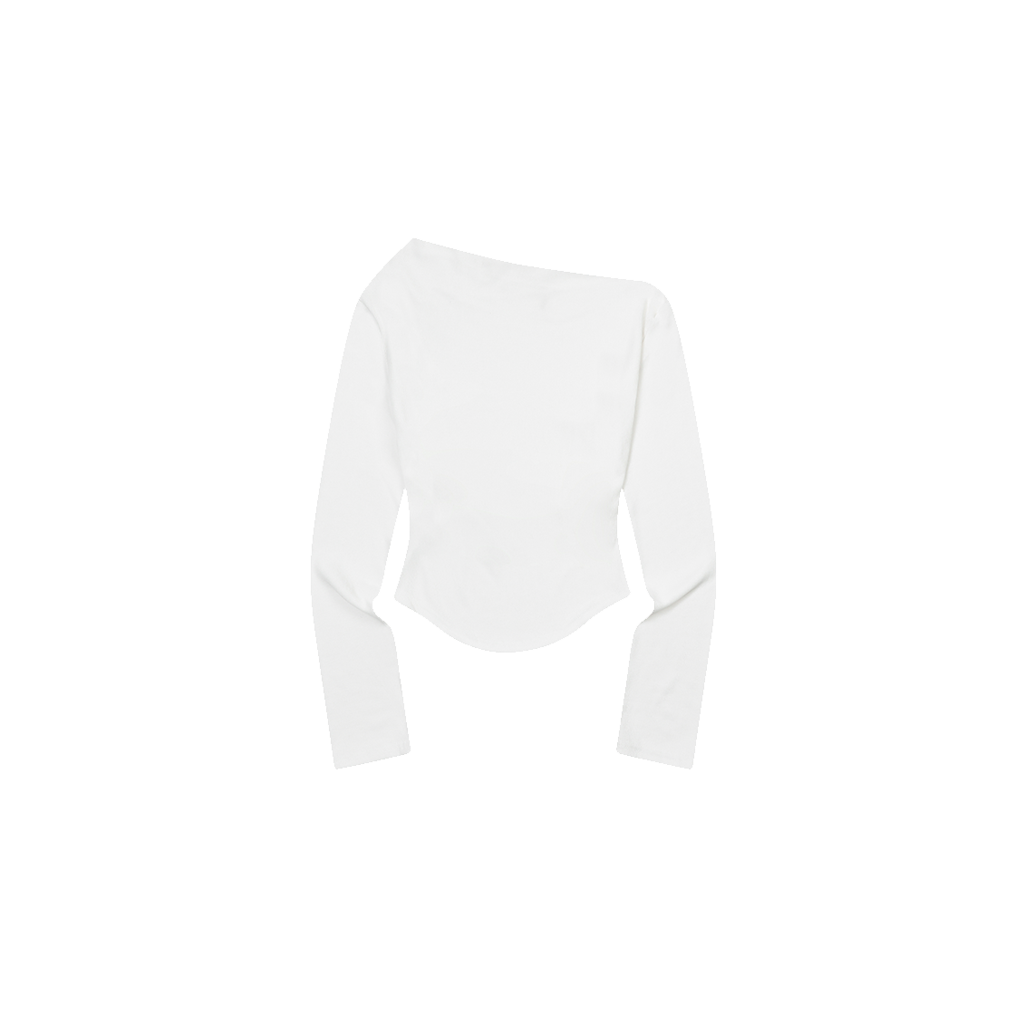 무센트 리브르 오프 숄더 언발란스 굴림 긴팔 티 (4컬러) 아이보리(MUCENT Livre Off Shoulder Unbalance Long Sleeve T (4Color)  Ivory) - 2
