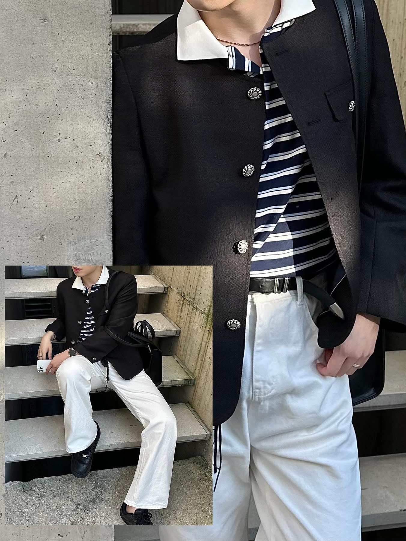 Telfar Medium Shopping Bag Black, Diesel Dx1550040 Stainless Steel Chain Bracelet Silver 착용 스타일 - 3