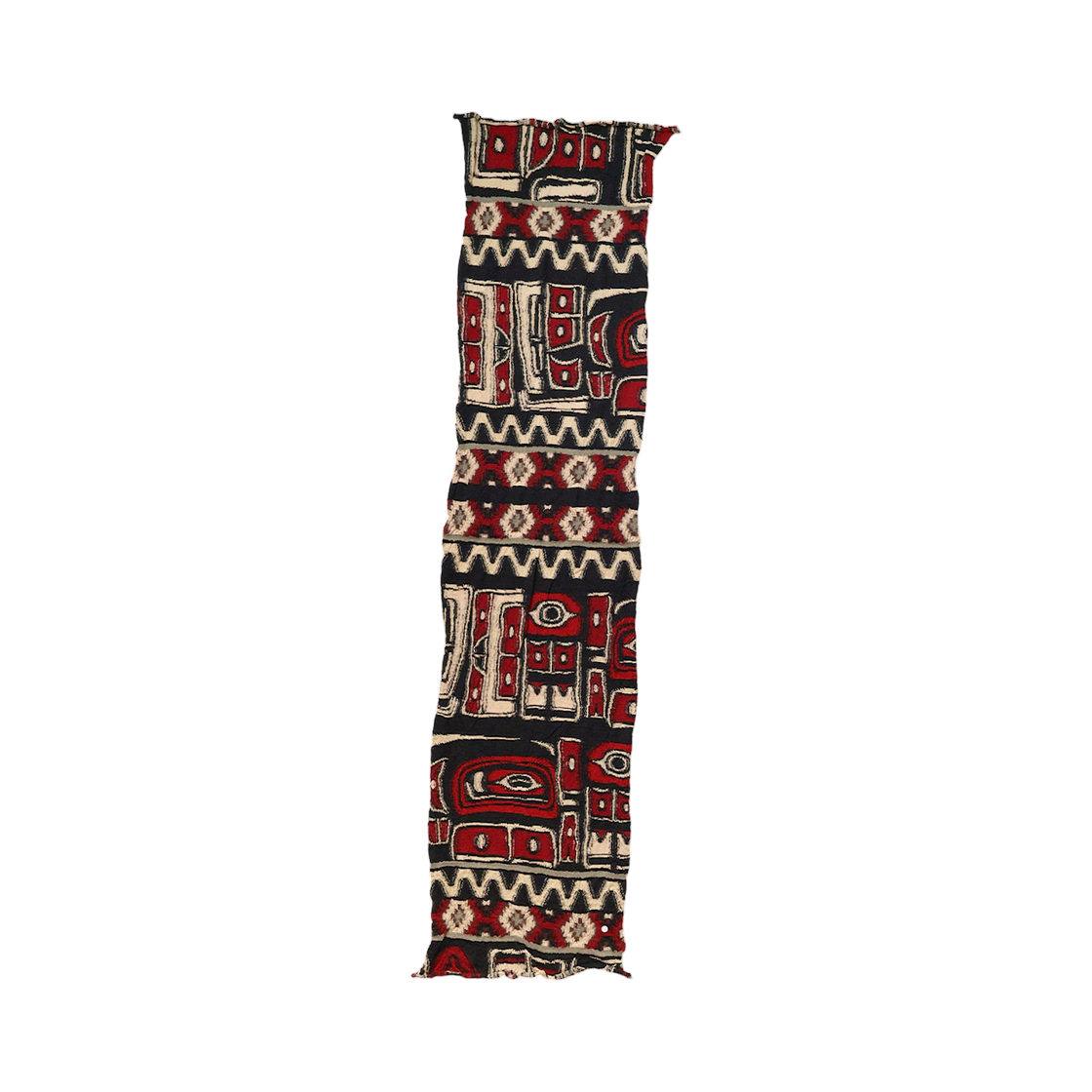 K2512XM569 Kapital Felted Wool Alaska-Raven Happy Scarf Red