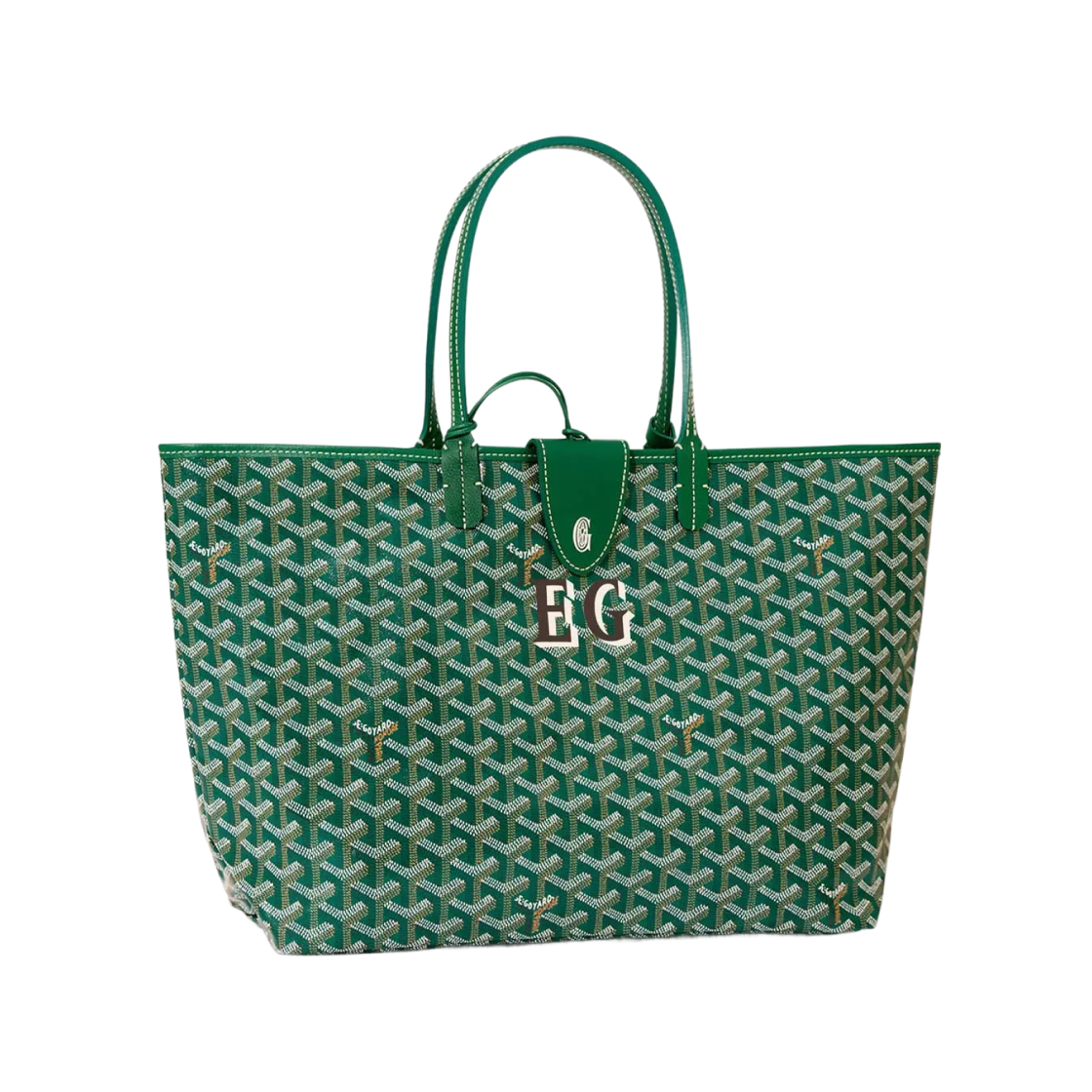 고야드 생루이 PM 백 이니셜 그레이 (크로 포함)(Goyard Saint Louis PM Bag Initials Grey (with Croc)) - 6