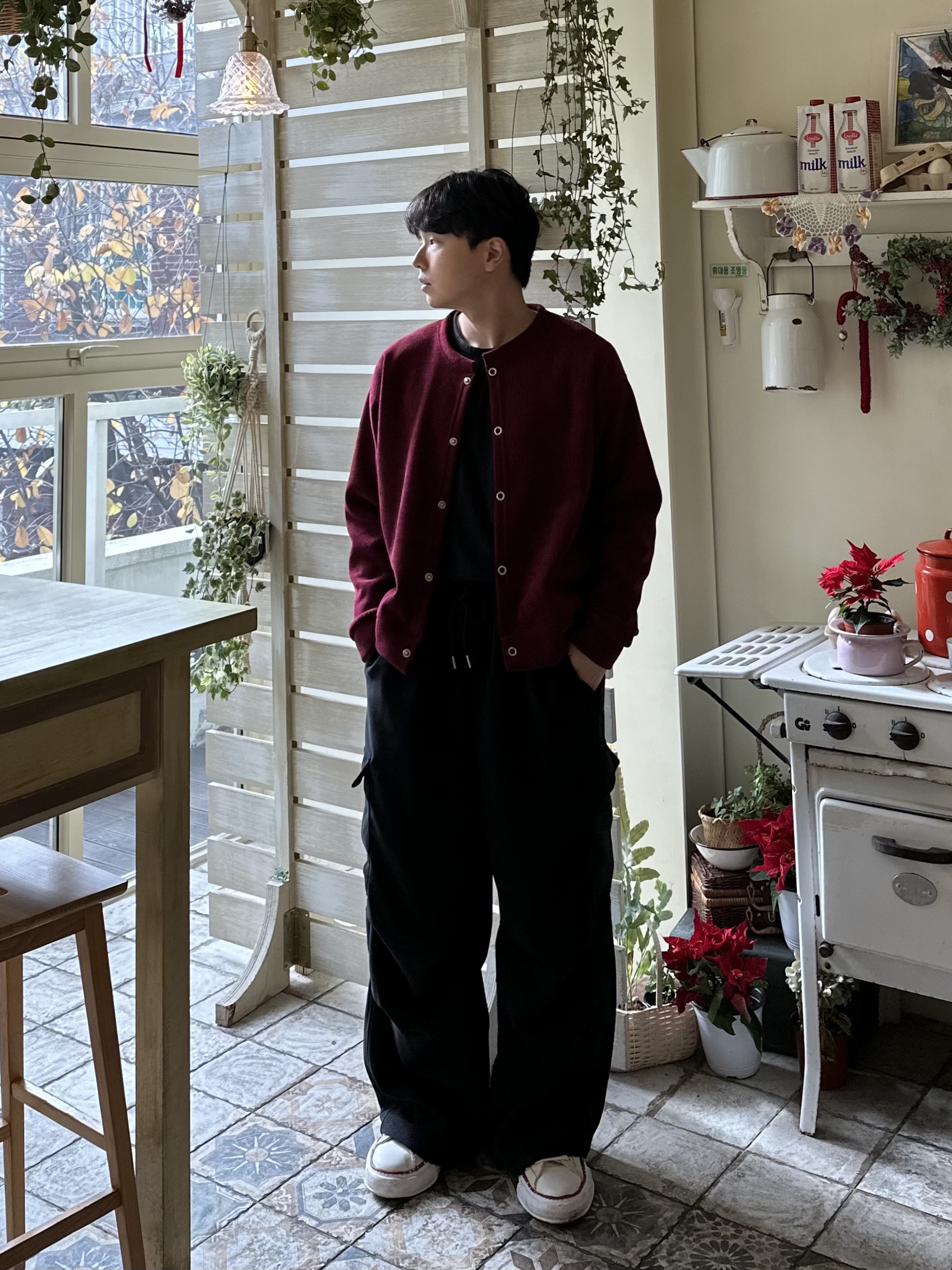 Maison Mihara Yasuhiro Peterson OG Sole Canvas Low-top Sneakers Natural 착용 스타일 - 1
