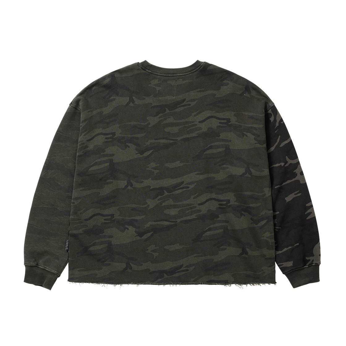 아조바이아조 카모플라주 레오파드 믹스드 스웻셔츠 차콜(AJOBYAJO Camouflage Leopard Mixed Sweatshirt Charcoal) - 2