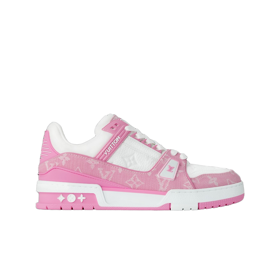 (W) 루이비통 LV 트레이너 스니커즈 로즈((W) Louis Vuitton LV Trainer Sneakers Rose)