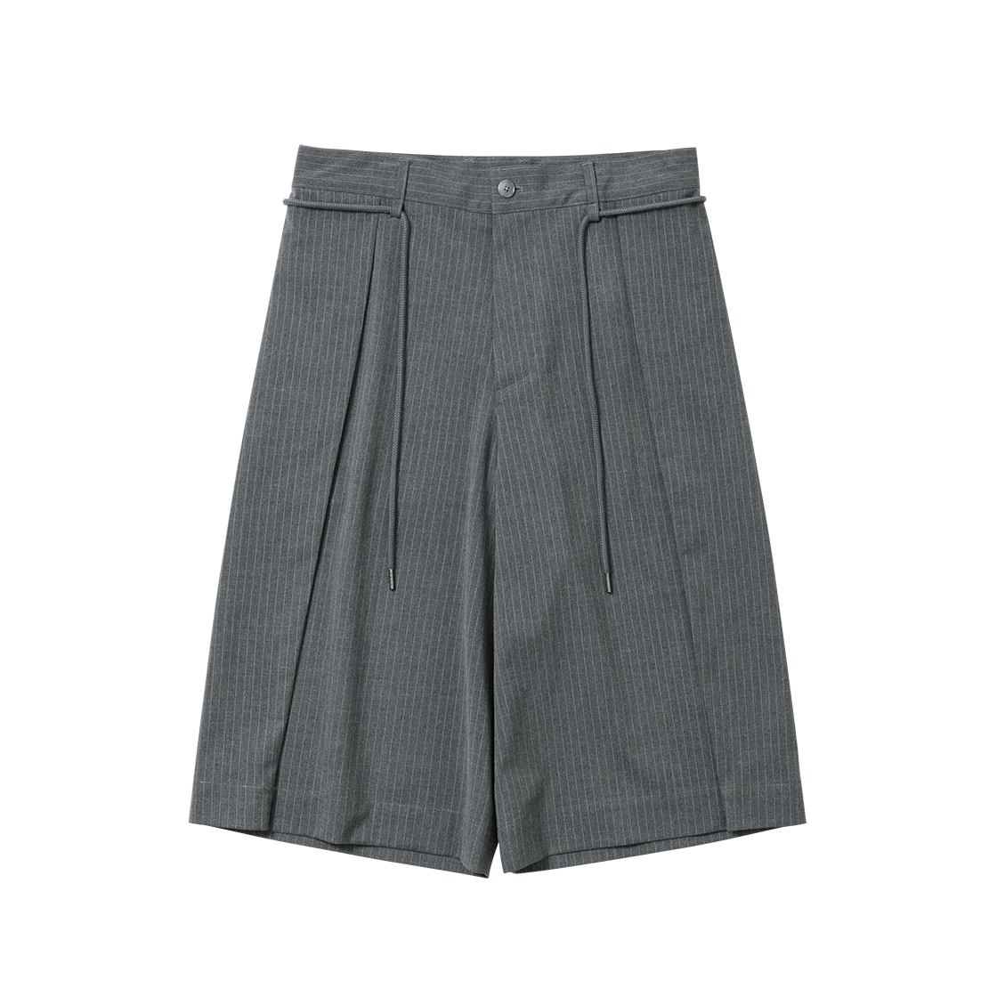 AJ262PT008GR AJOBYAJO One Tuck Stripe Bermuda Pants Grey