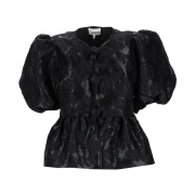 (W) Ganni Blouse Black