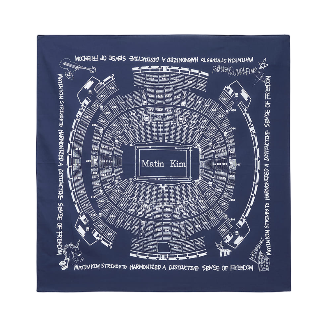MK2611AC003MNA Matin Kim Matin Logo Festa Bandana In Navy
