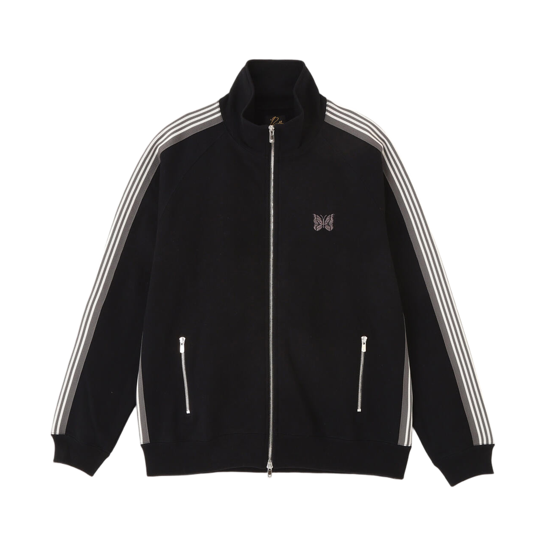 니들스 x LHP 트랙 자켓 코튼 저지 블랙(Needles x LHP Track Jacket Cotton Jersey Black)