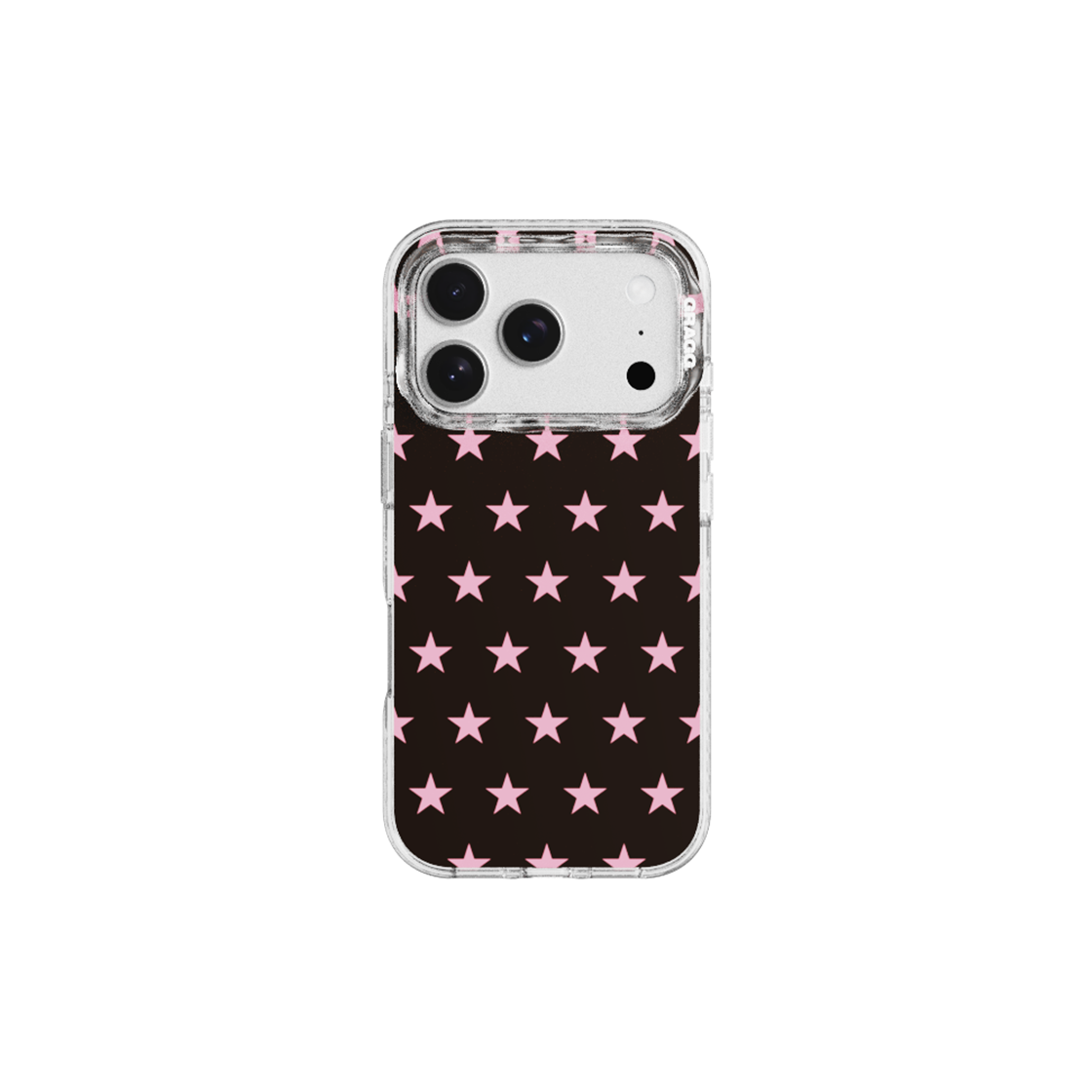 그래그 프레임 패턴 케이스 클리어 - 컴팩트 핑크 스타(GARGG MAGSAFE LAYERS FRAME CASE CLEAR - COMPACT PINK STAR)