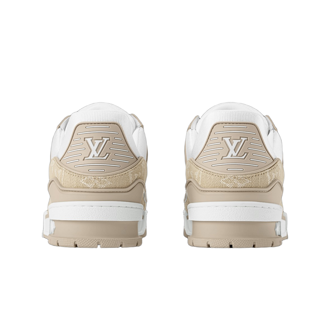 (W) 루이비통 LV 트레이너 스니커즈 베이지((W) Louis Vuitton LV Trainer Sneakers Beige) - 3