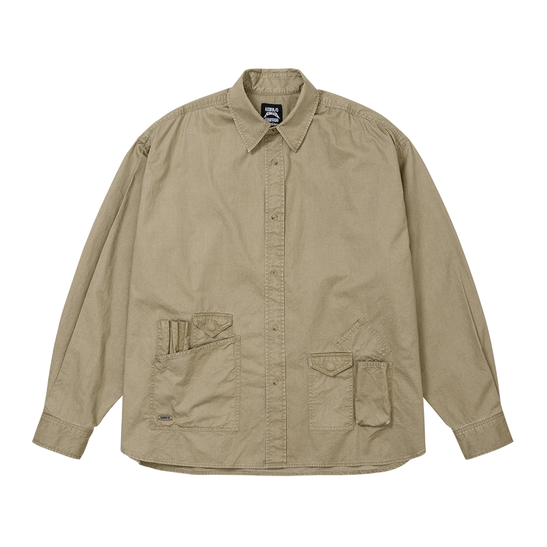 아조바이아조 카치온 롱 슬리브 유틸리티 셔츠 베이지(AJOBYAJO Cation Long Sleeve Utility Shirt Beige)