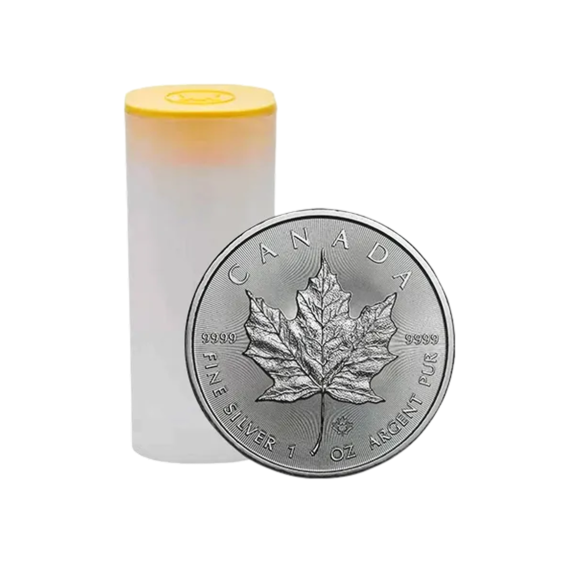 - Silver Royal Canadian Mint Canada Maple Leaf Coin 1 Tube (Random Year/Random Design/Set of 25)