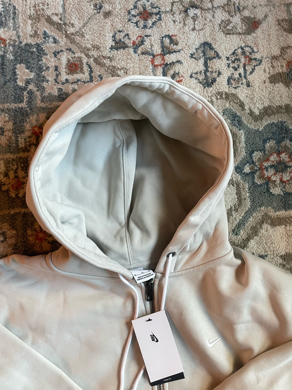 Nike NRG Solo Swoosh Full Zip Hoodie Light Bone White - Asia 착용 스타일 - 2