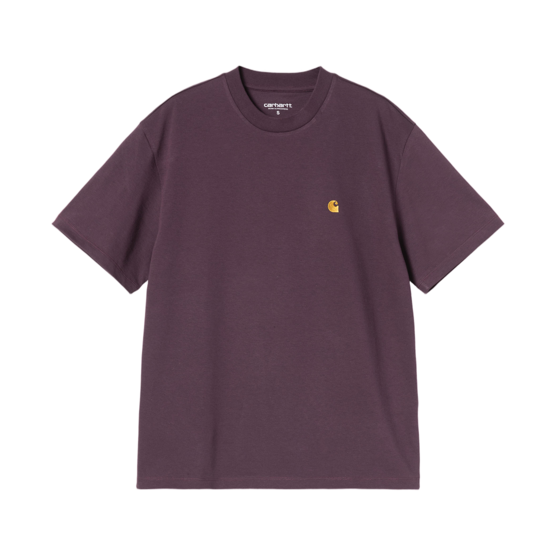 I033045-3LO-XX (W) Carhartt WIP S/S Chase T-Shirt Cozy Purple Gold