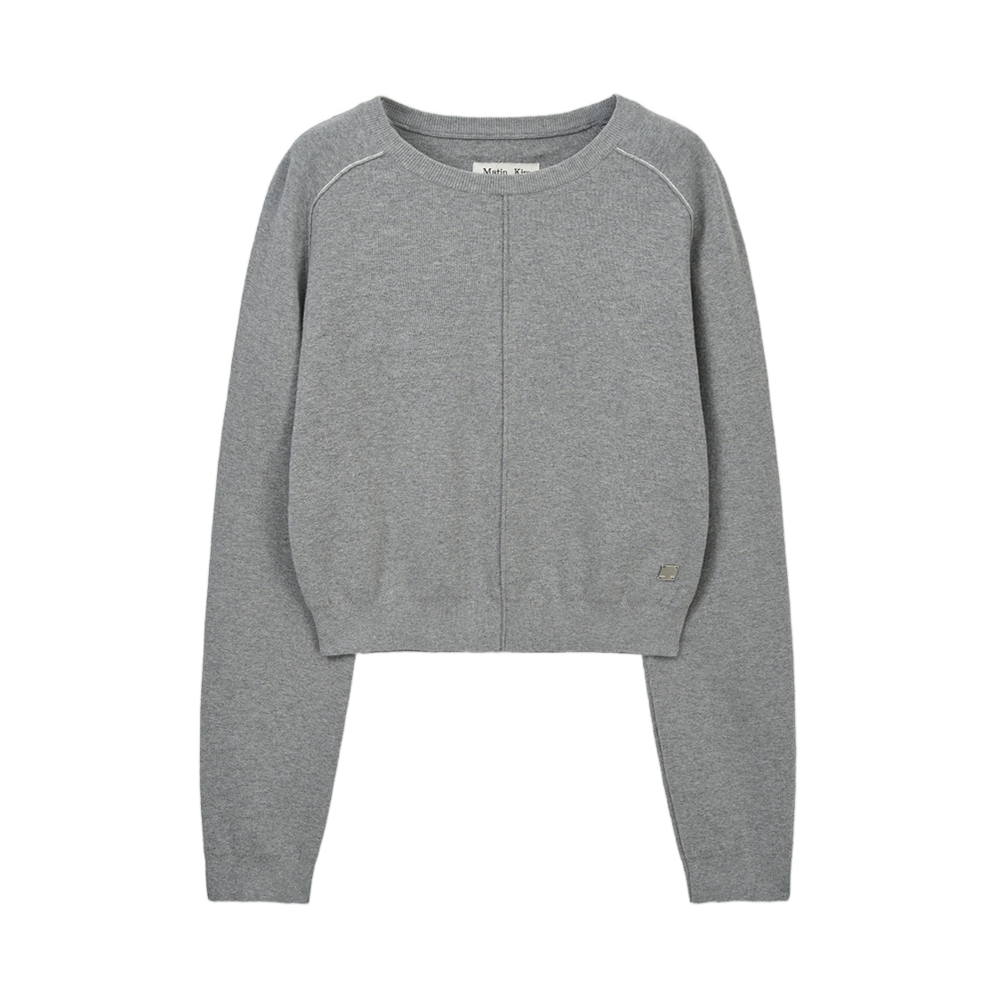 MK2611PO090MGY Matin Kim Raglan Sleeve Knit Pullover In Grey