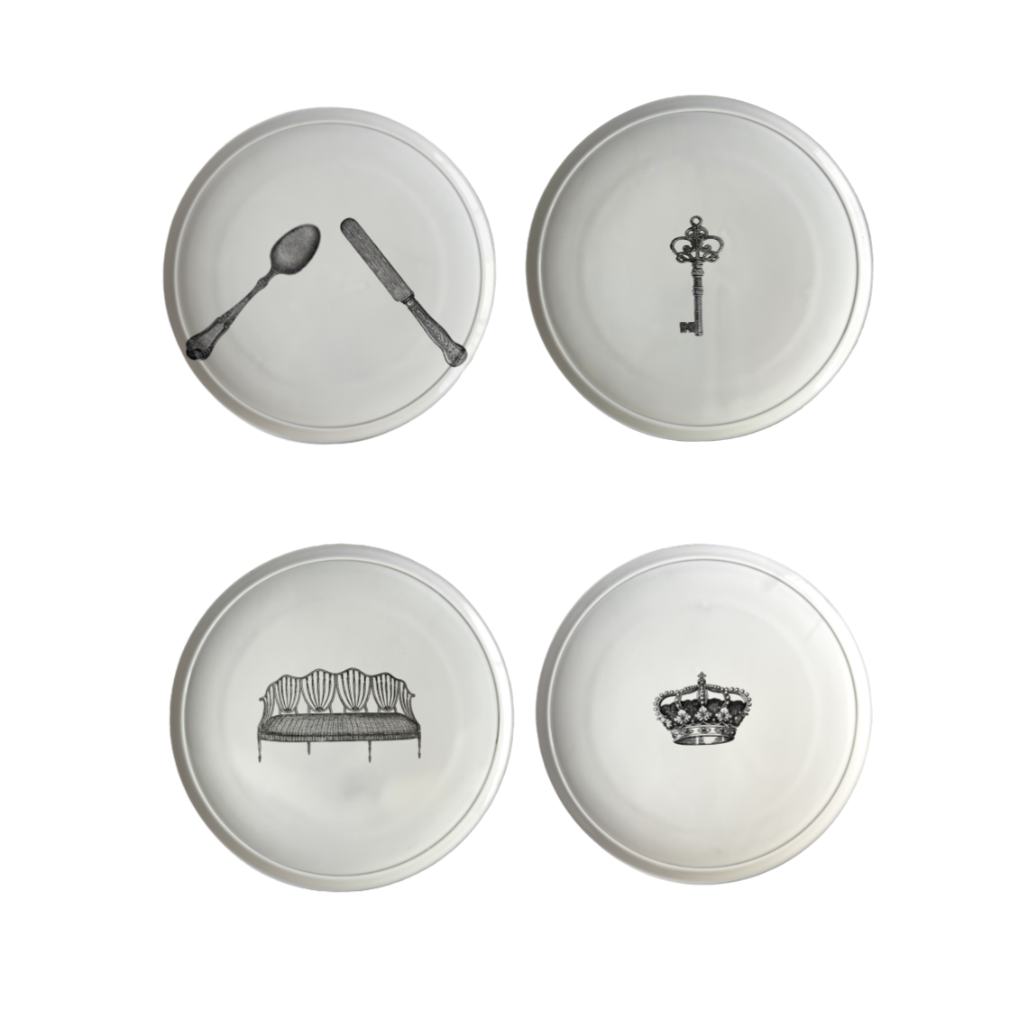 [3% 적립] 정희진도자기 라인원형중접시 다크그레이([3% 적립] Jungheejin creamic Line Medium Plate Dark grayish white) - 1