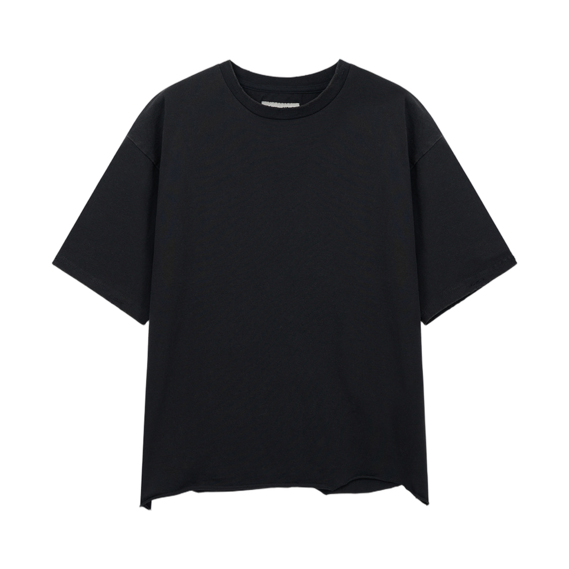 MK2611TS304UBB Matin Kim Raw Cut Graffiti Logo Top In Black