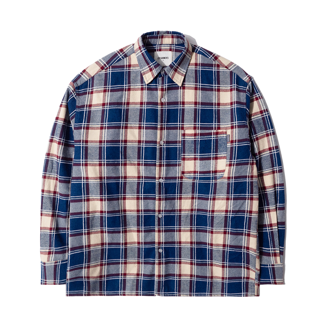 큐티에잇 가먼츠 러스틱 코어 플란넬 체크 셔츠 블루(QT8 GARMENTS Rustic Core Flannel Check Shirt Blue)