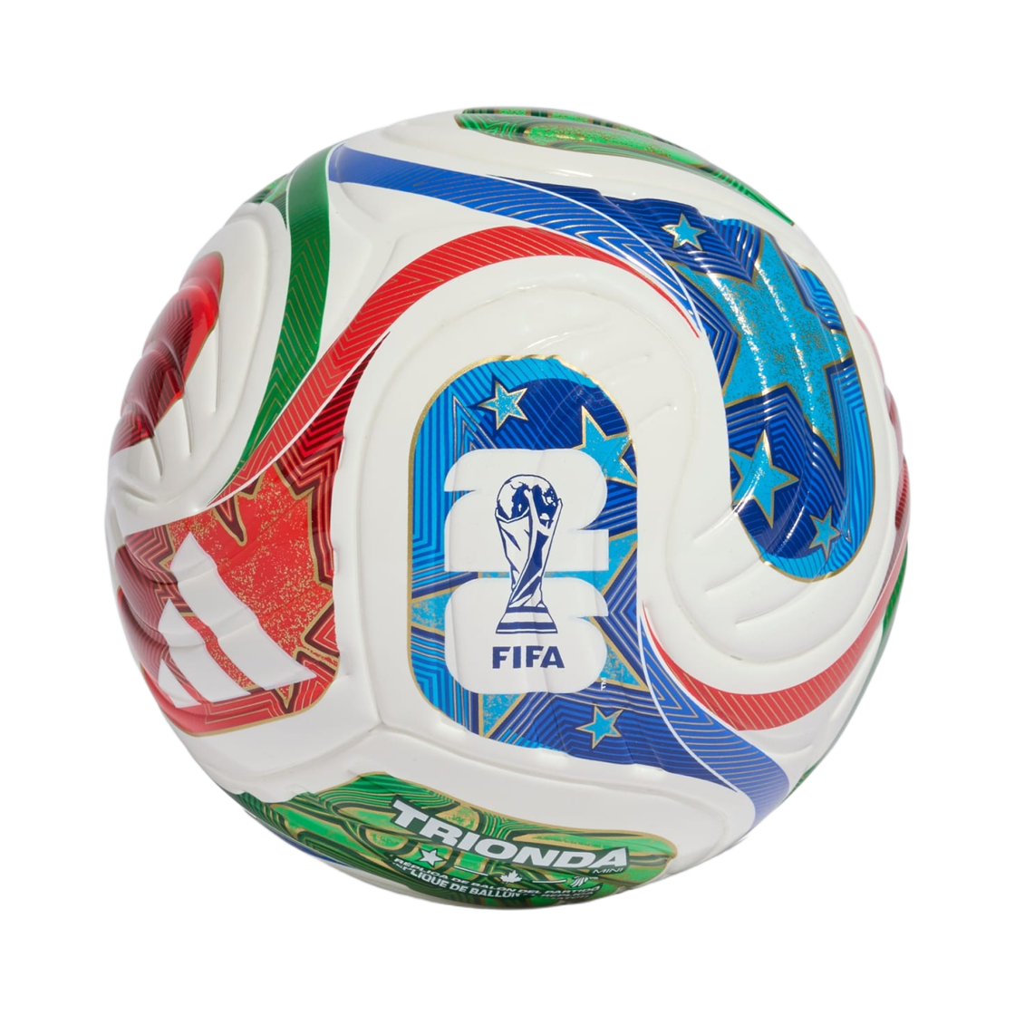 아디다스 26 피파 월드컵 트리온다 미니 볼 화이트 로얄 블루(Adidas 26 FIFA World Cup Trionda Mini Ball White Royal Blue)