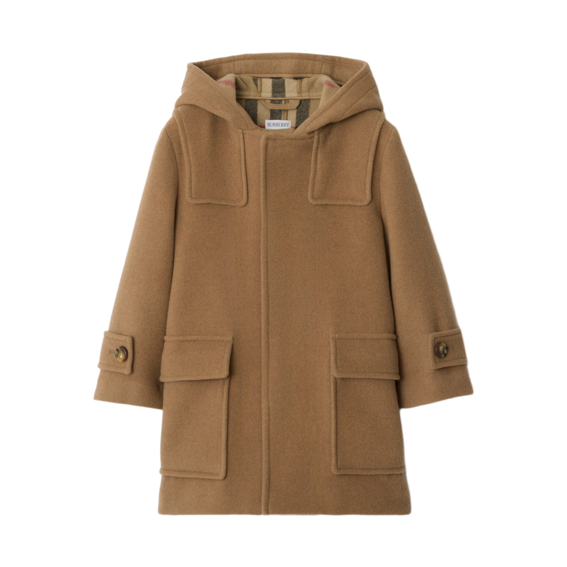 8117795 (Kids) Burberry Wool Duffle Coat Archive Beige