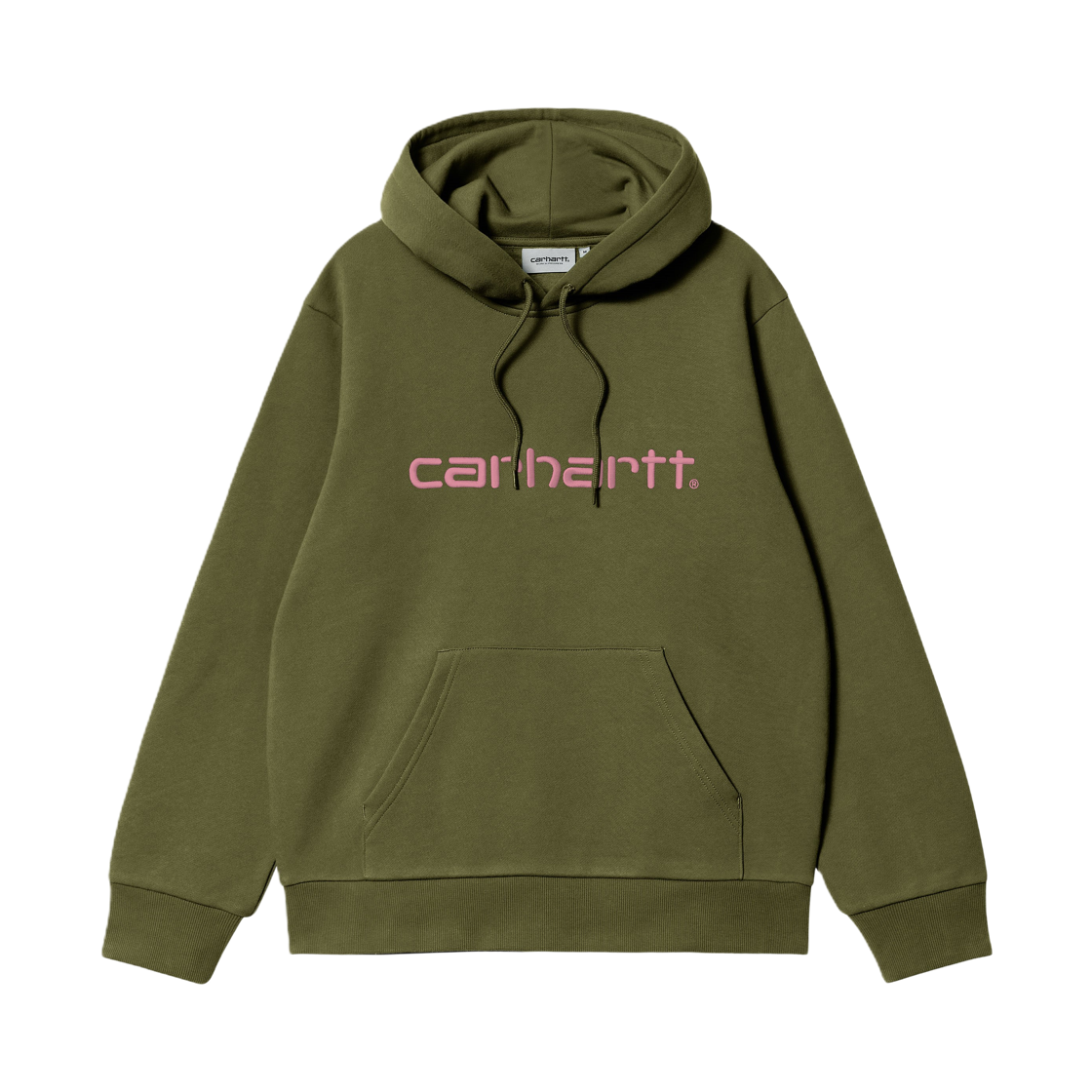 칼하트 WIP 후드 칼하트 스웨트셔츠 던디 글래시 핑크(Carhartt WIP Hooded Carhartt Sweatshirt Dundee Glassy Pink)