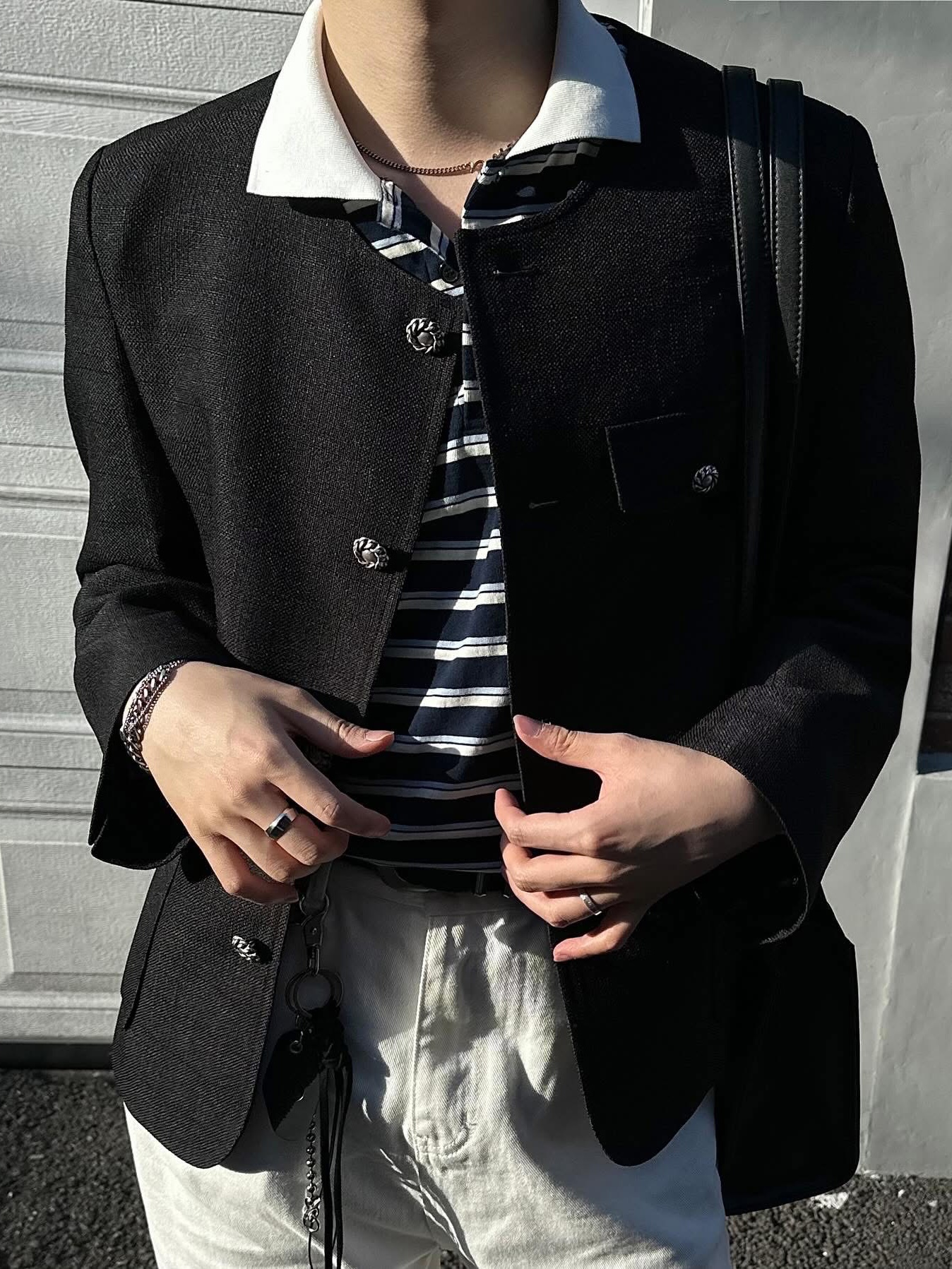 Telfar Medium Shopping Bag Black, Diesel Dx1550040 Stainless Steel Chain Bracelet Silver 착용 스타일 - 8