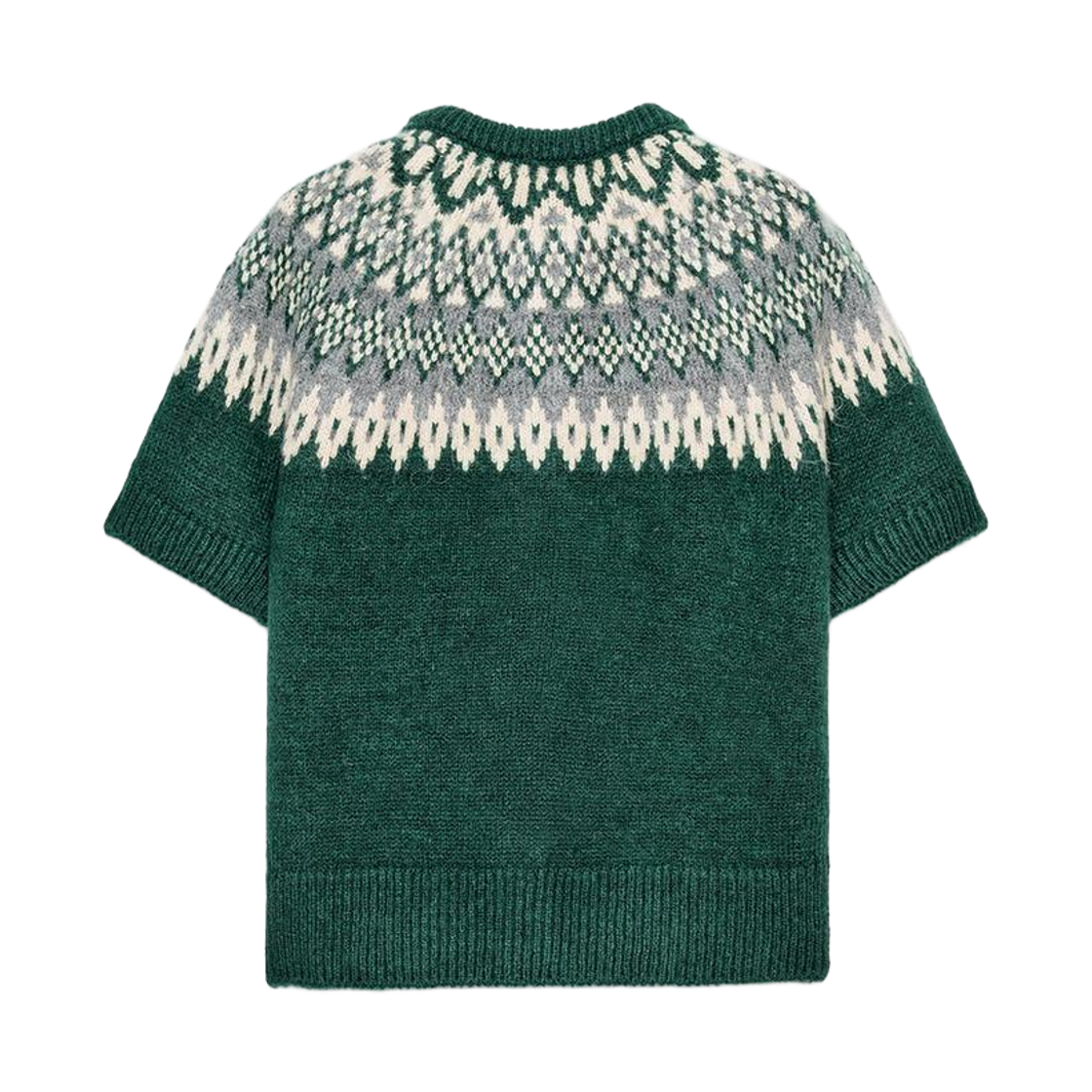 (W) 자라 자카드 니트 숏슬리브 자켓 그린((W) Zara Jacquard Knit Short Sleeve Jacket Green) - 2