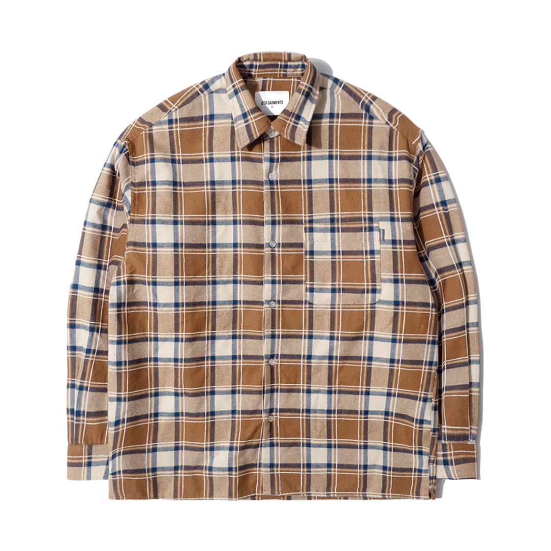 QASMSH001BEI QT8 GARMENTS Rustic Core Flannel Check Shirt Beige