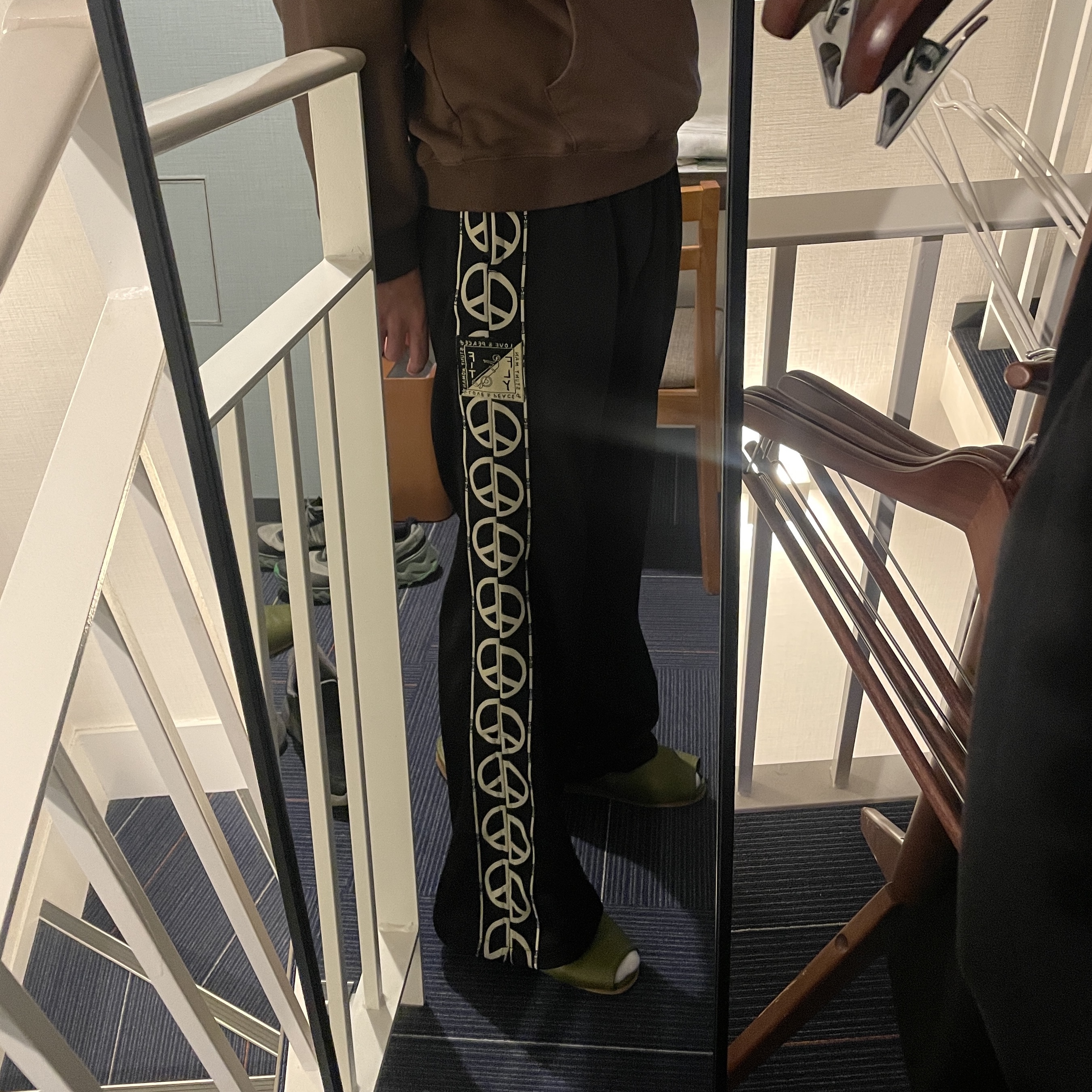 Kapital TH.DD Smooth Jersey Track Pants Black 착용 스타일