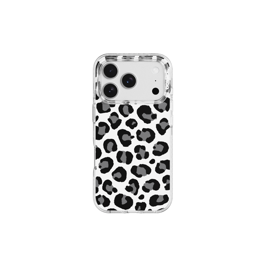 GRG25011420 GARGG MAGSAFE LAYERS FRAME CASE CLEAR - STRUCTURED LEOPARD
