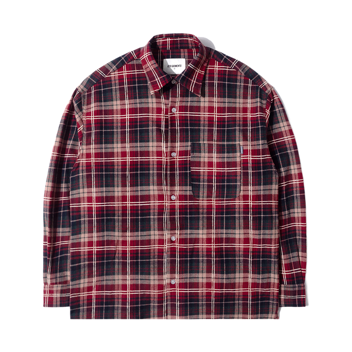 큐티에잇 가먼츠 러스틱 코어 플란넬 체크 셔츠 레드(QT8 GARMENTS Rustic Core Flannel Check Shirt Red)