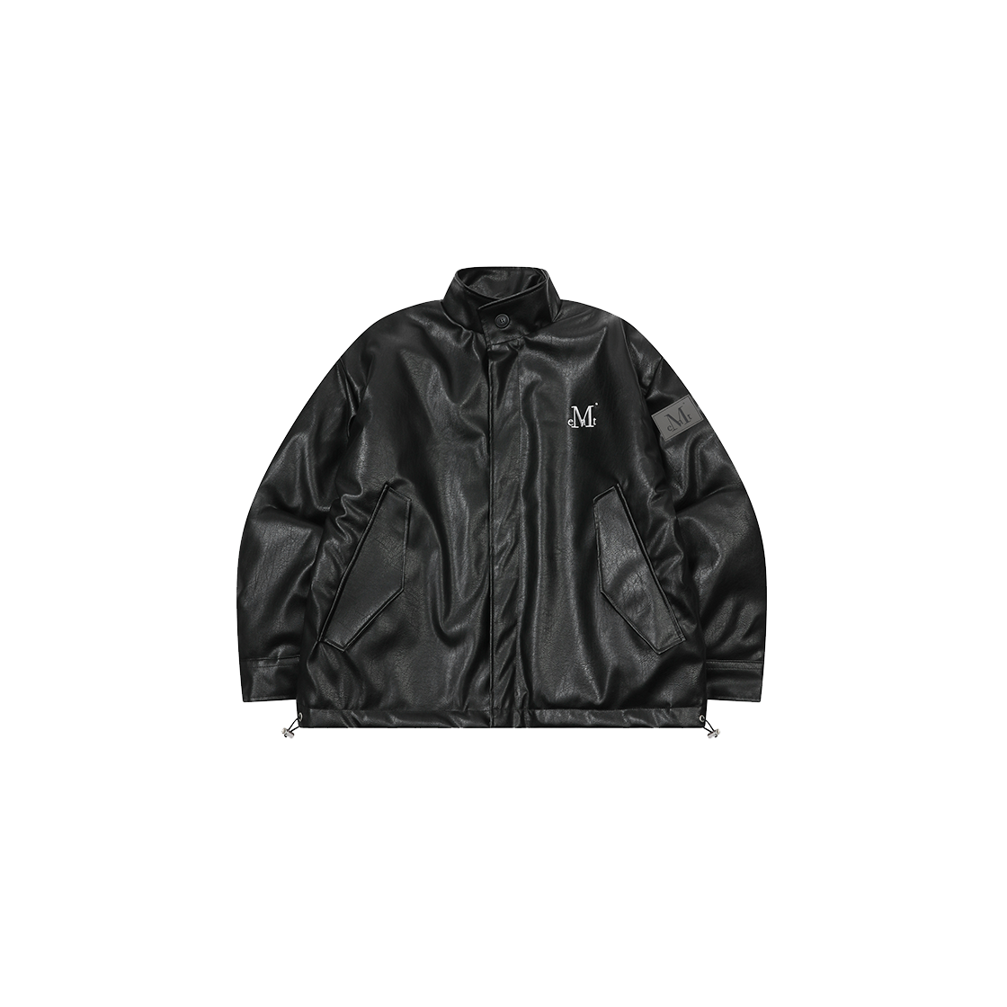 P0000BMF MUCENT Ruud Leather High Neck Blouson Jacket Unisex Black