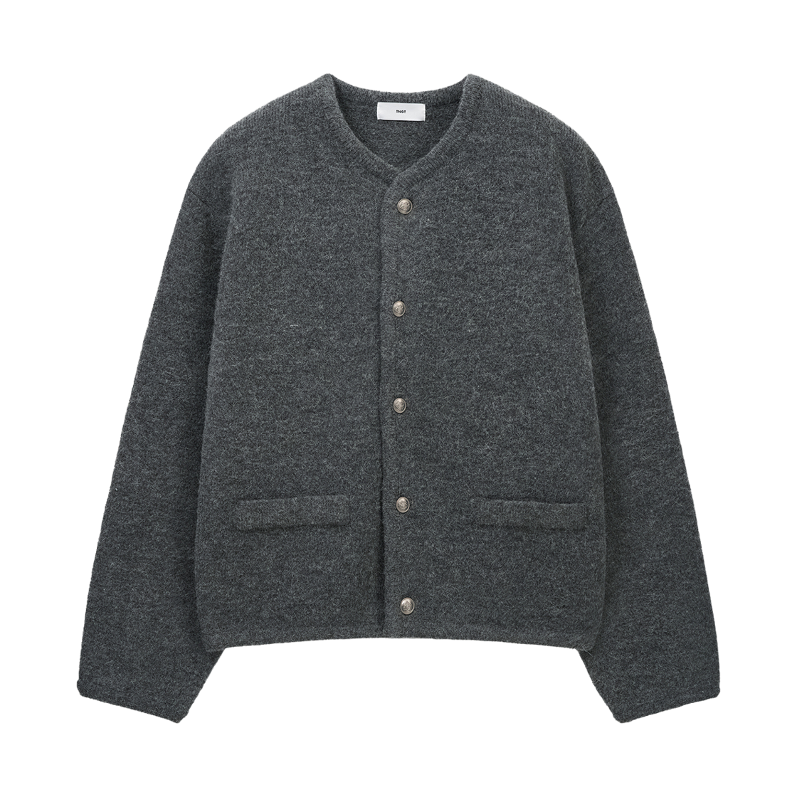 TNSW6E101G2 TNGT Oversize Mohair Cardigan Grey