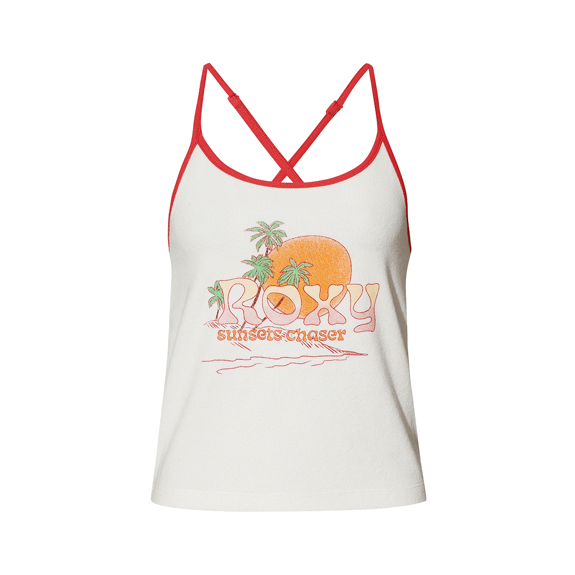 록시 오션 웨이브 테리 슬리브리스 탱크 탑 (RG21RE511WHI)(ROXY Ocean Wave Terry Sleeveless Tank Top (RG21RE511WHI))