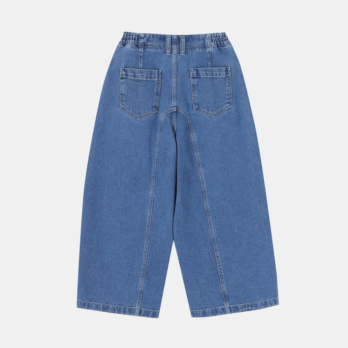 (W) 송지오 크롭 와이드 데님 블루((W) SONGZIO Crop Wide Denim Blue) - 2