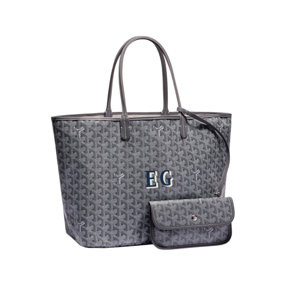고야드 생루이 PM 백 이니셜 그레이 (크로 포함)(Goyard Saint Louis PM Bag Initials Grey (with Croc)) - 1