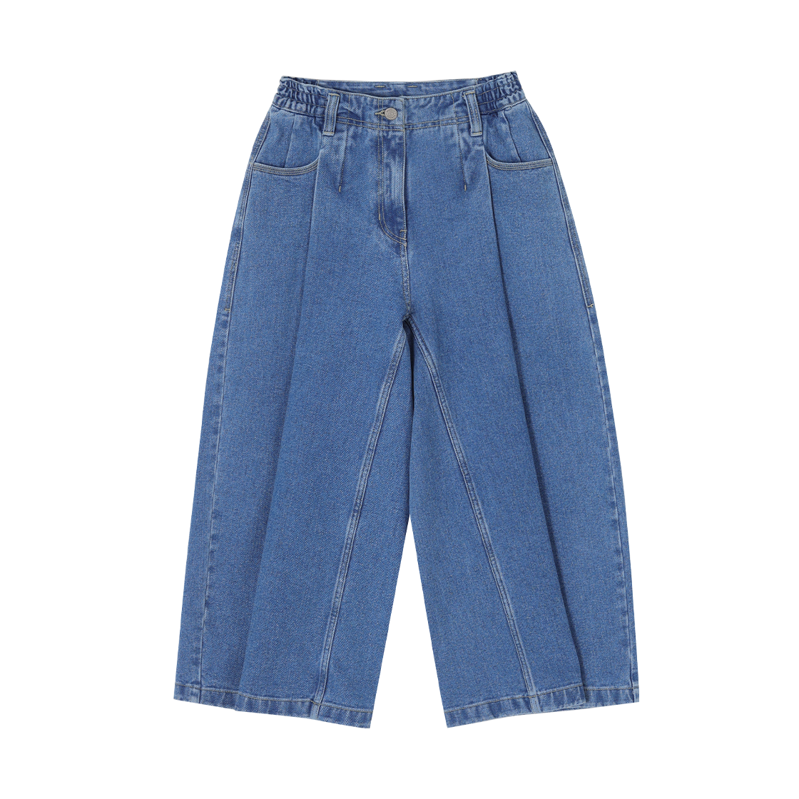 WH2PT332BL (W) SONGZIO Crop Wide Denim Blue