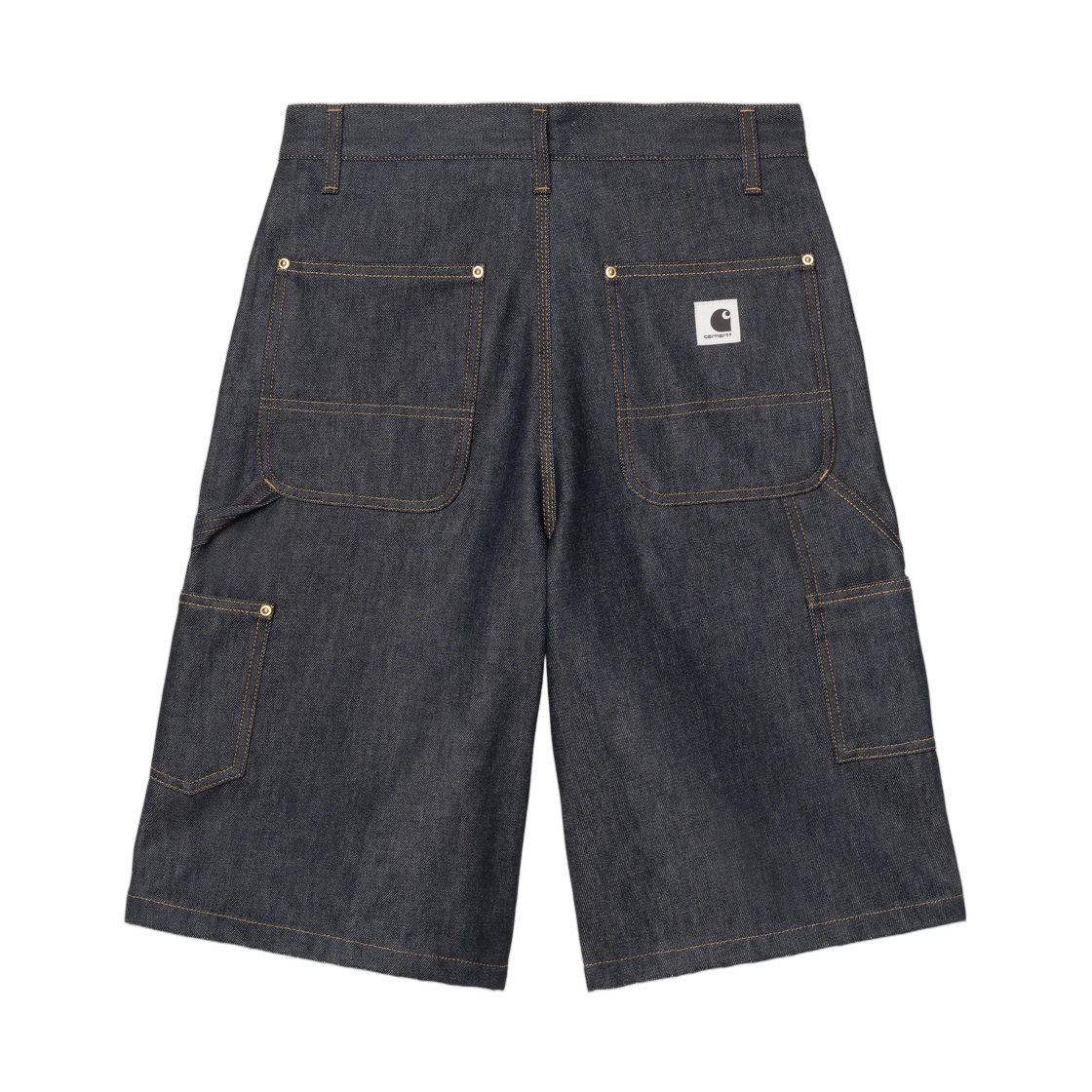 (W) 칼하트 WIP 닉슨 더블 니 쇼츠 블루 리지드((W) Carhartt WIP Nixon Double Knee Short Blue Rigid) - 1