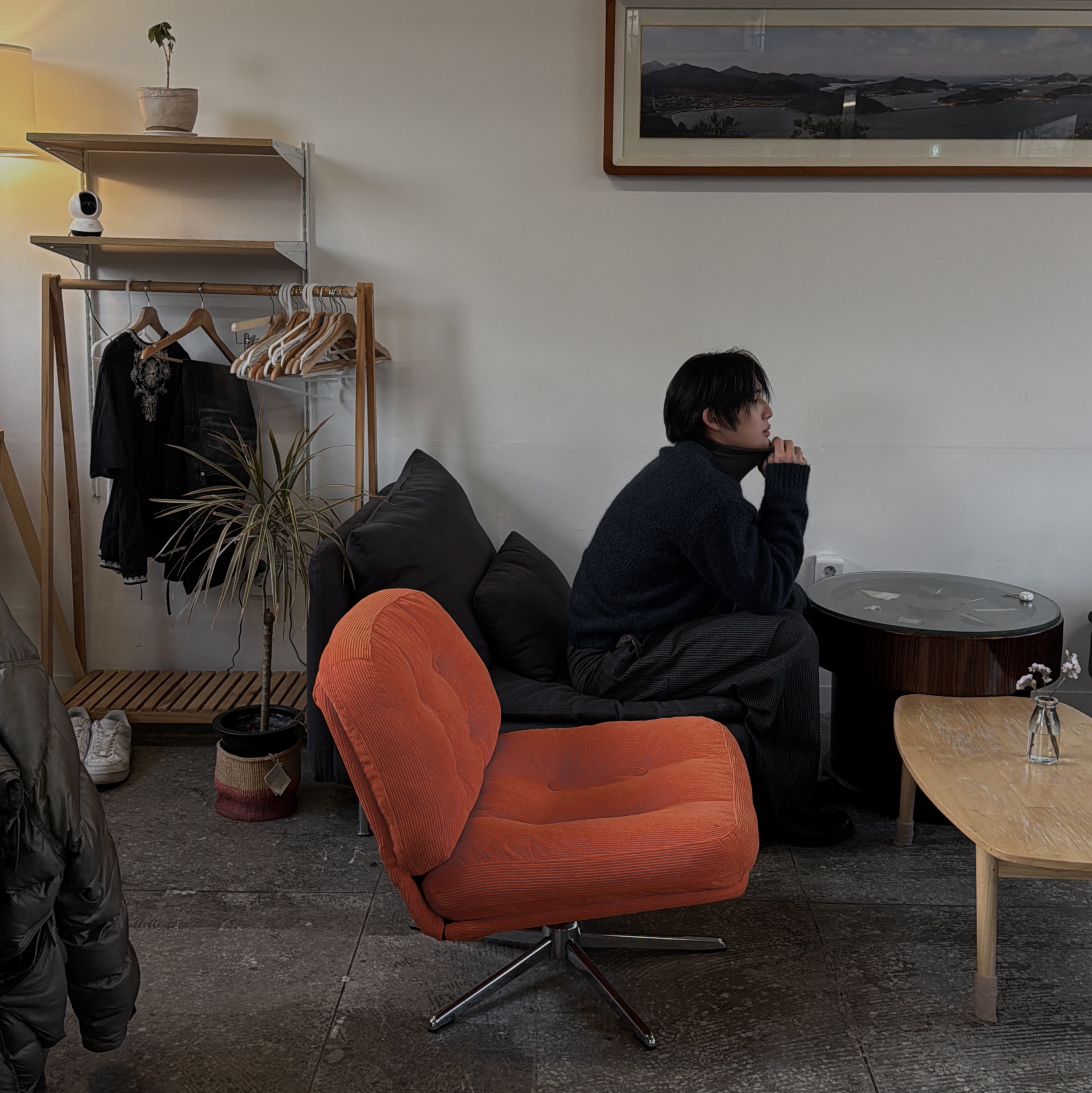 Uniqlo C Heattech Extra Warm Cashmere Blend Turtle Neck Long Sleeve T-Shirt Gray - JP 착용 스타일 - 1