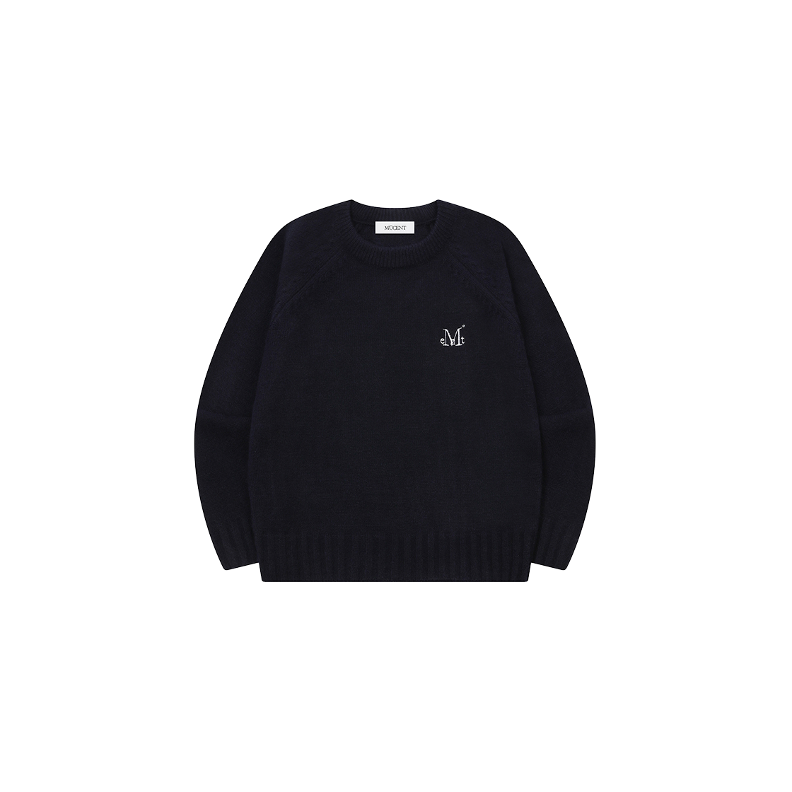 P0000BLS MUCENT Mone Raglan R-Neck Knit (4Color) Navy